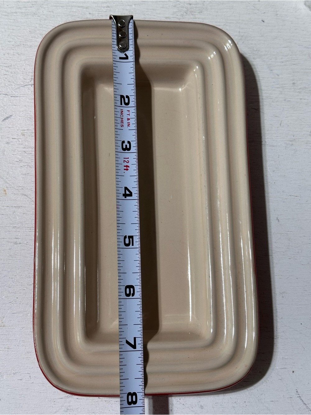 Le Creuset Red Stoneware Butter Dish Base Tray Only Replacement - Picture 5 of 6